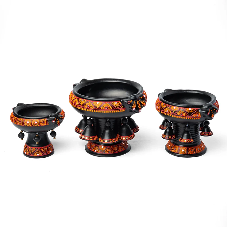 Handpainted Decorative Bowl (S) - Black